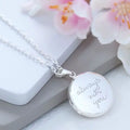 Stainless Steel DIY Round Necklace Picture Frame Photo Locket Pendant Necklace