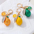 New Design Cute Cherry Charm Handbag Pendant Keychain Women's Exquisite Crystal Cherry Bag Accessories High-Grade Pendant