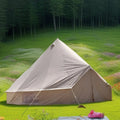 Large 6/8 Person 16ft 4 Season 5M Heavy-Duty Canvas Camping Yurt Hotel Bell Tent with Stove Jack for Family Party