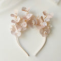 Japanese Korean Hot Sales Handmade Copper Wire Flower Headband Bridal Wedding Hair Accessories Headdress for Women Hairband