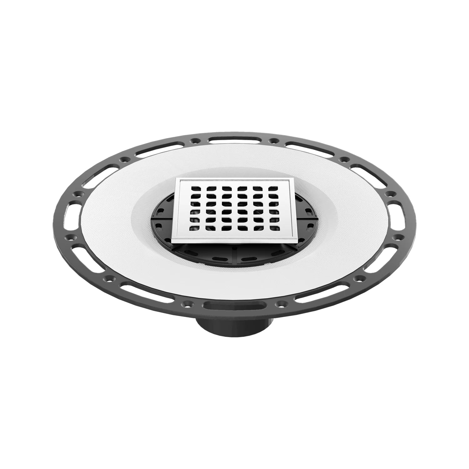 Dropshipping Available US Standard 4x4 Inch Square Floor Drain 304 Stainless Steel with Plastic Base