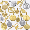 Custom Logo Pendant Jewelry Stainless Steel 18k Gold Religious Praying Hand Jesus Head Pendant Tarnish Free Rose Flower Charms