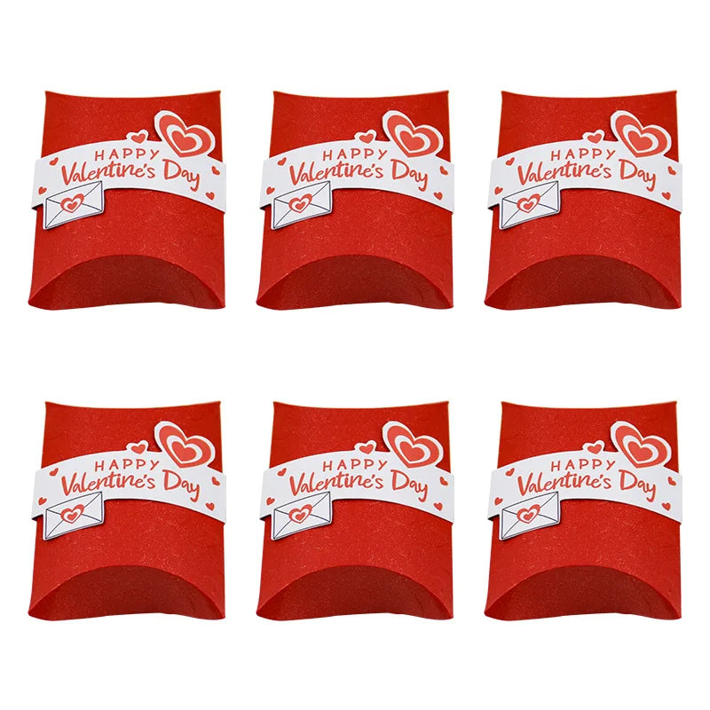 JUXINDA New Valentine's Day Boxes Pillow Boxes Candy Boxes Birthday Party Gift Boxes Wedding Favor Boxes
