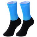 Sports Team Seamless Anti-Slip Cycling Sport Socks Crew High Compression Road Bicycle Socks for Outdoor Racing and Football