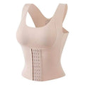 Women's Beautiful 3-in-1 Body Shaper Back Snatch Bra Tummy Control Corset Waist Buttoned Bra with Breathable Feature