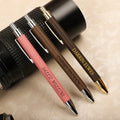 Mineti Eco-Friendly Blank Laserable Leatherette & Metal Personalized Monogrammed Vegan Teacher & Lawyer Gifts Pen