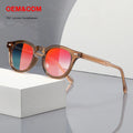High End Retro Color Filter Thick Fashion TR90 Round Sun Glasses Uv400 Polarized Custom Sunglasses for Men Women