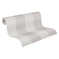 Made in Germany - Wallpaper rolls Stripes Beige Cream Grey - Non Woven Vinyl - Modern Wallpaper Country House - 1005 x 053 m