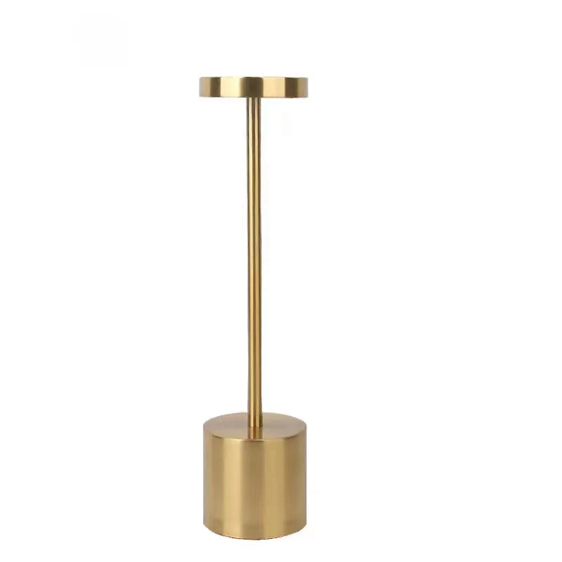 Modern Rechargeable USB-C Charging LED Table Lamp Portable Cordless Iron Bedside Lamp with Dimmable Touch Sensor Metal Shade