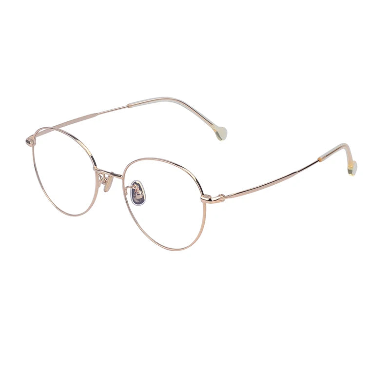China Factory Famous Brands Retro Style Blue Light Computer Metal Eyeglass Frame Diamond Face Shape Match