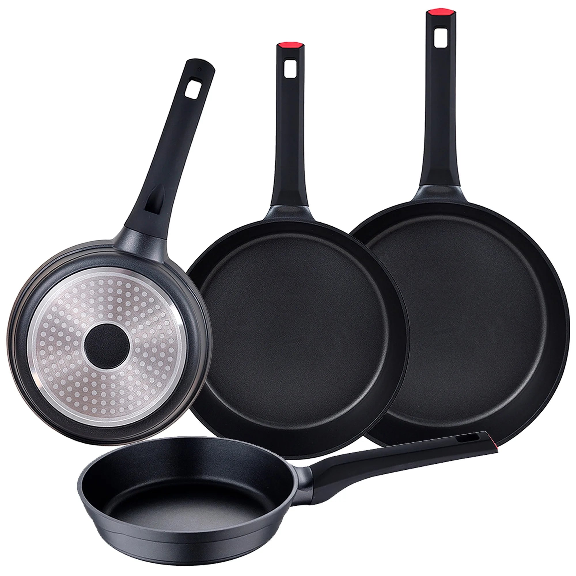 Set of 4 San Ignacio cast aluminum frying pans 20-24-28-30cm.