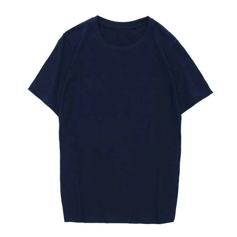 Oem Custom logo Design Men's 100% Cotton Short-sleeved Solid Color T-shirt Cultural Shirt Loose Men's T-shirt