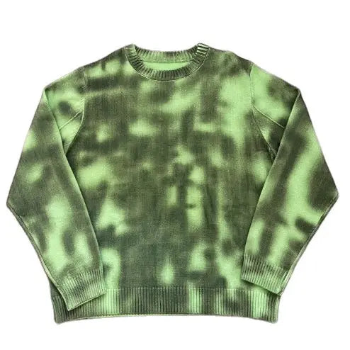 Autumn Fashion Casual Tie-Dye Pullover Sweater Loose Jacquard Print Design Breathable and Anti-Shrink Anti-Wrinkle
