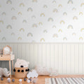 Made in Germany Photo Wallpaper Murals Wall Panels Cream Yellow Non Woven Vinyl Wall Mural Rainbow for Hotel - 280 x 159 m
