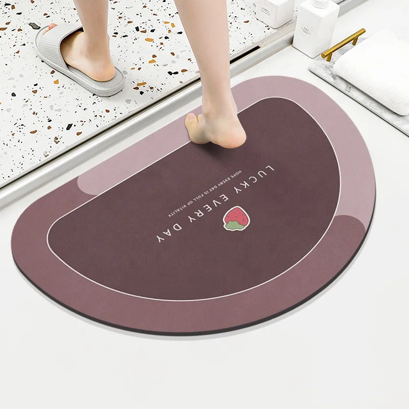 2026 New Type Customized Design and Size Different Thickness Door Mat for Bathroom Natural Rubber Water Absorbent Floor Mat