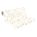 Germany Made Pre-Pasted Modern Floral Wallpaper Rolls White Violet Non Woven Vinyl 1005x053m for Bedroom Living Room Hotel Use