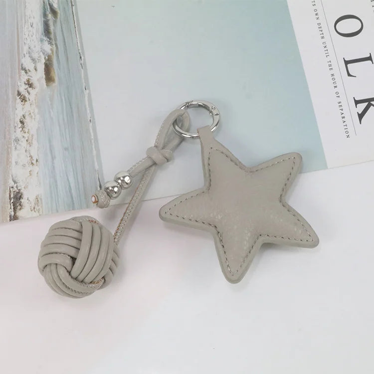 Gorfia Five-Pointed Star Woven Rope Pendant New Star-Colored Waterproof Bag Accessory for Backpack Keychain DIY Decoration