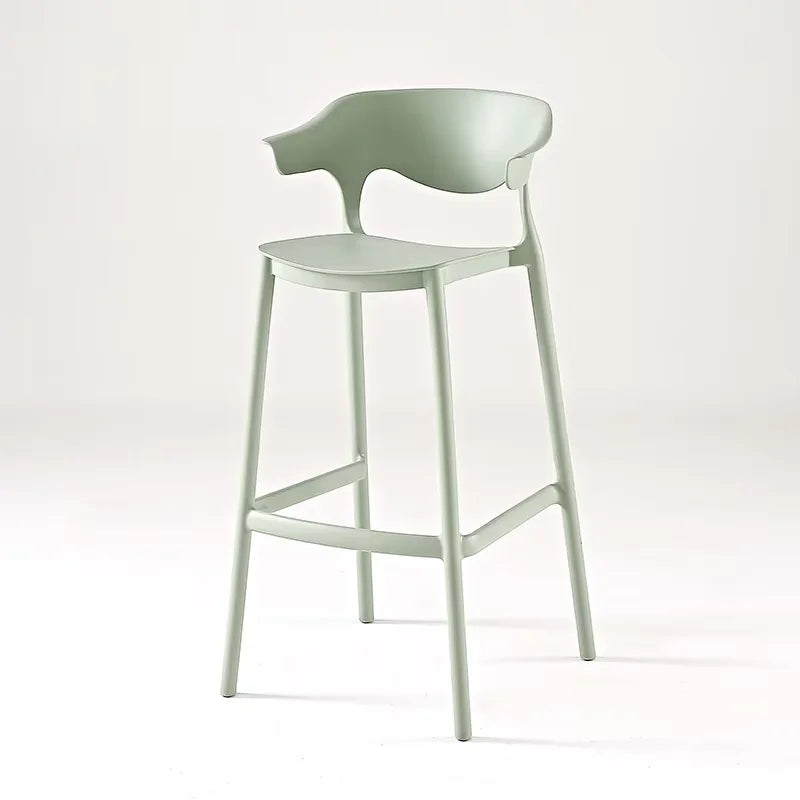 PP Plastic High Chair Black White bar Stool PP Chair for Kitchen Island Home bar