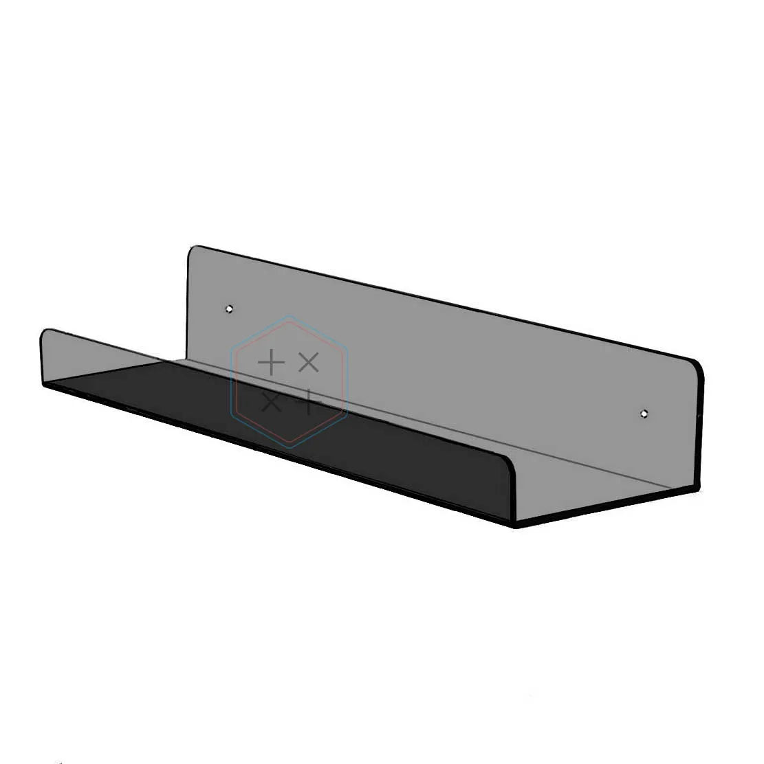 Transparent PS Plastic Detachable Wall Shelf for Advertising in Retail Stores