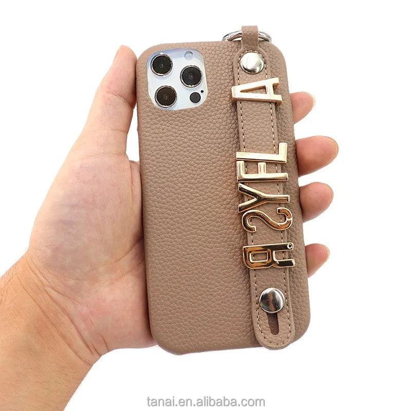 TANAI Wholesale Custom logo Zinc Alloy Gold Metal Letters  for Handbag Phone case Keychain Hardware Accessories