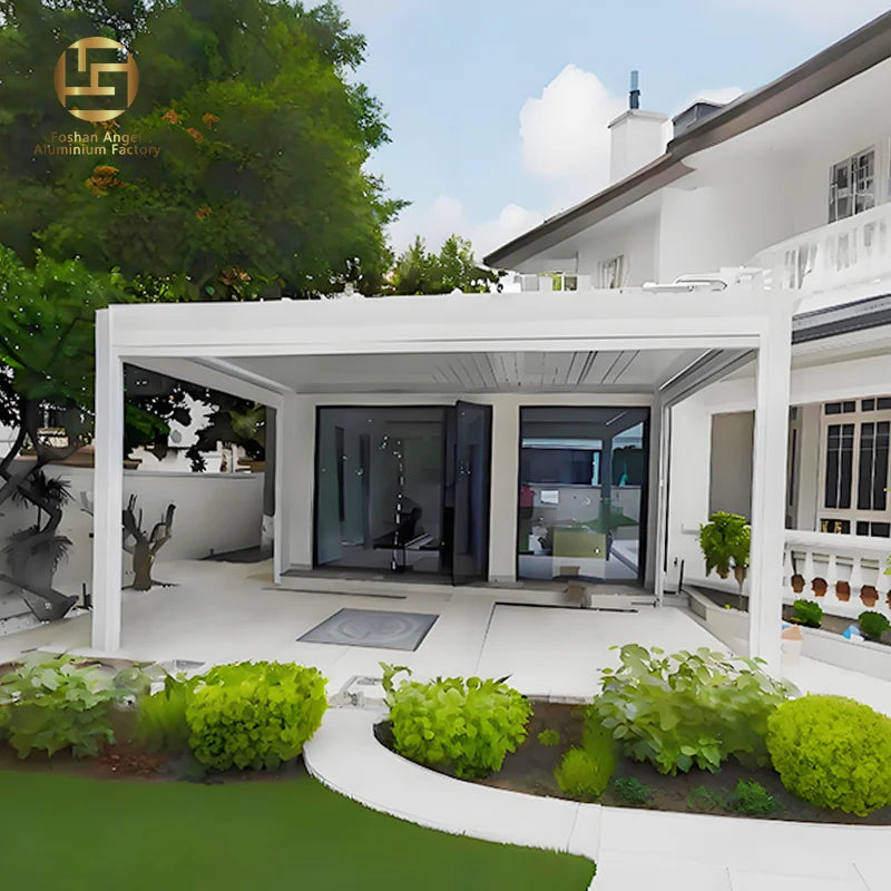 Aluminum Motorized Louvre Pergola-Waterproof Eco-Friendly Balcony Use MegaBDM