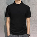 Oem customized summer solid color cheap collared mens short sleeved korean style lapel polo light version top clothes mens MegaBDM
