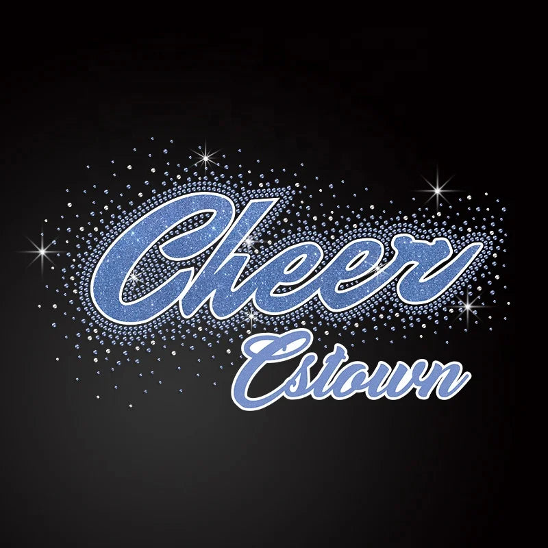 Customized Cheer Rhinestone Transfer Rhinestone Heat Transfer Design