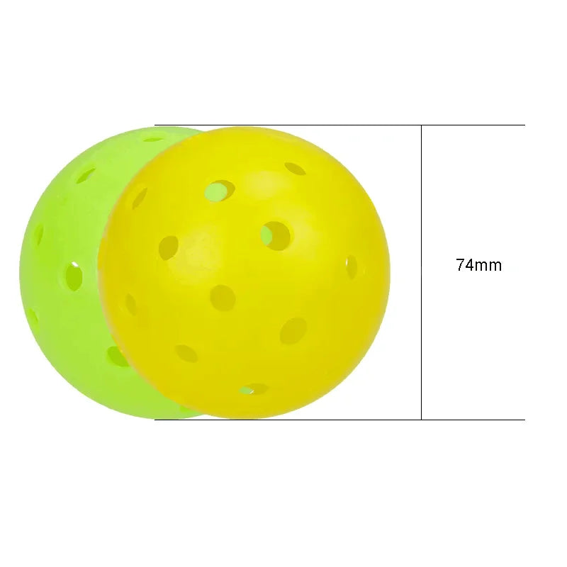 Custom logo Rotational Seamless Pickleball Balls High Rebound 40 Holes 74mm Outdoor Tournament Pickleball Balls