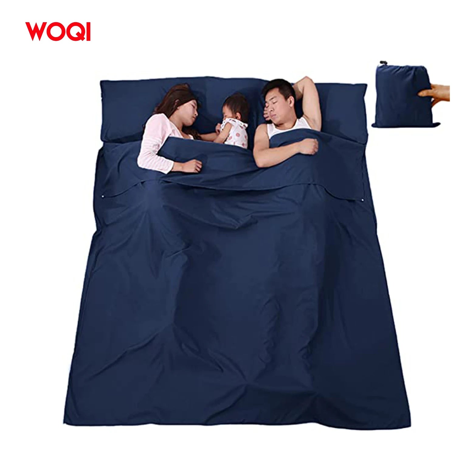 WOQI Sleeping Bag Cotton Camping and Travel Sheet  Sleep Bag and Sack for Camping