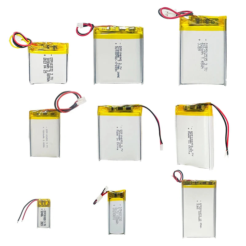 Flexible Polymer Lithium Ion Battery 3.7V Rechargeable 102030 702040 553030 652533 kc Battery 500mah