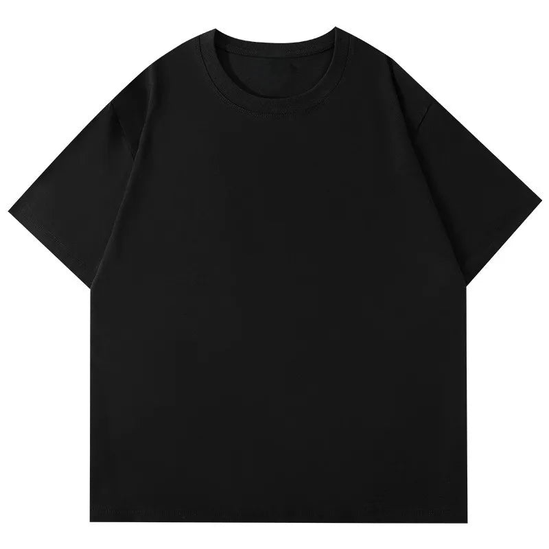 OEM Custom Factory 200g Heavyweight Cotton T Shirt Pure White Oversized Streetwear 2026 Trending O Neck Trendy T Shirt