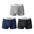 OEM Comfortable Men's Knitted Boxer Briefs Custom Stretch Cotton Mid-rise Trunks with Eco-friendly Breathable Feature Logo Waist
