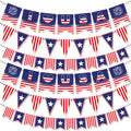 2025 New American Independence Day Flag USA Five Pointed Star Decal Home Courtyard Party Decoration I LOVE USA Flag Banner
