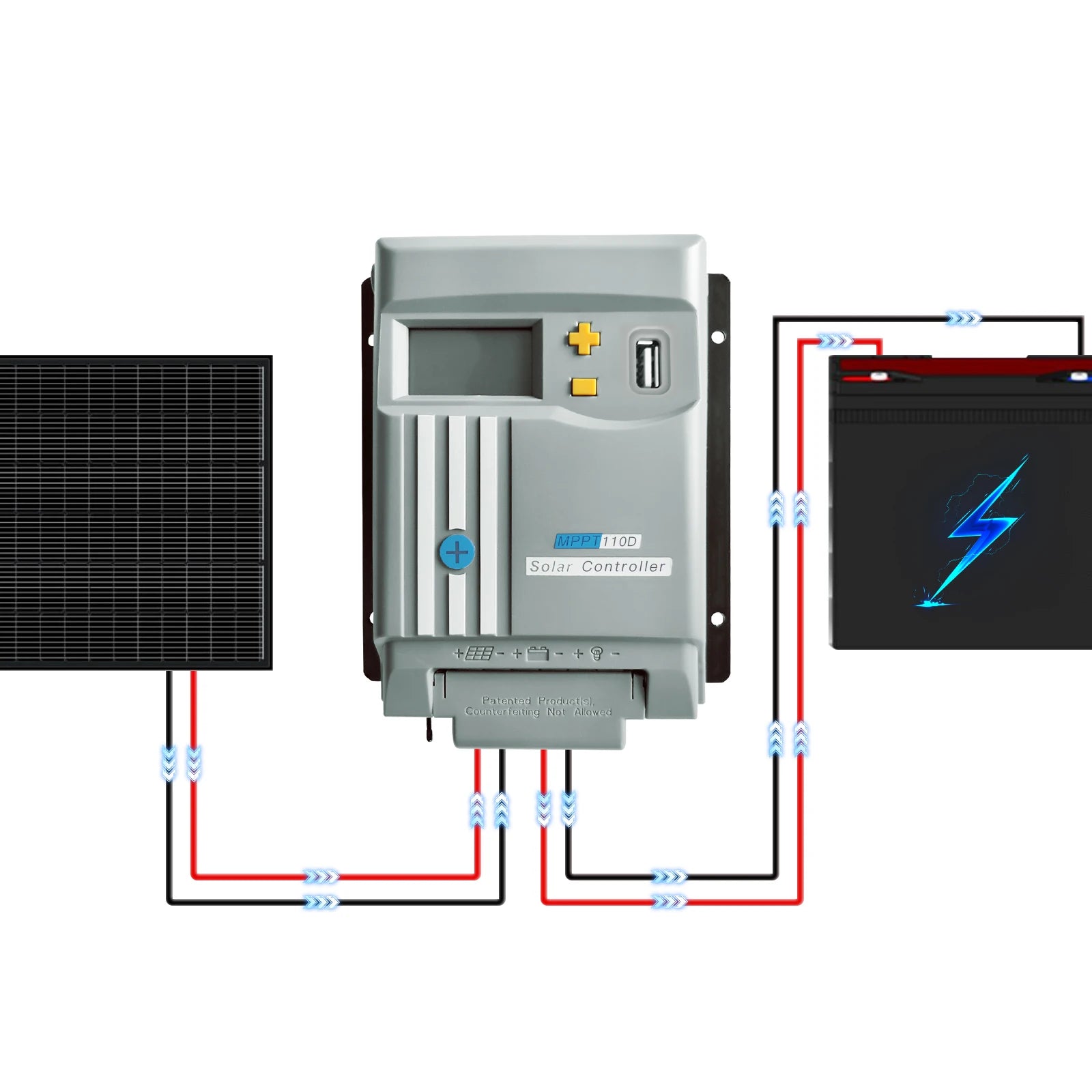 10A/20A/30A/40A MPPT Solar Charger Controller 12V/24V AUTO with WIFI or Bluetooth MPPT Controller LED Display