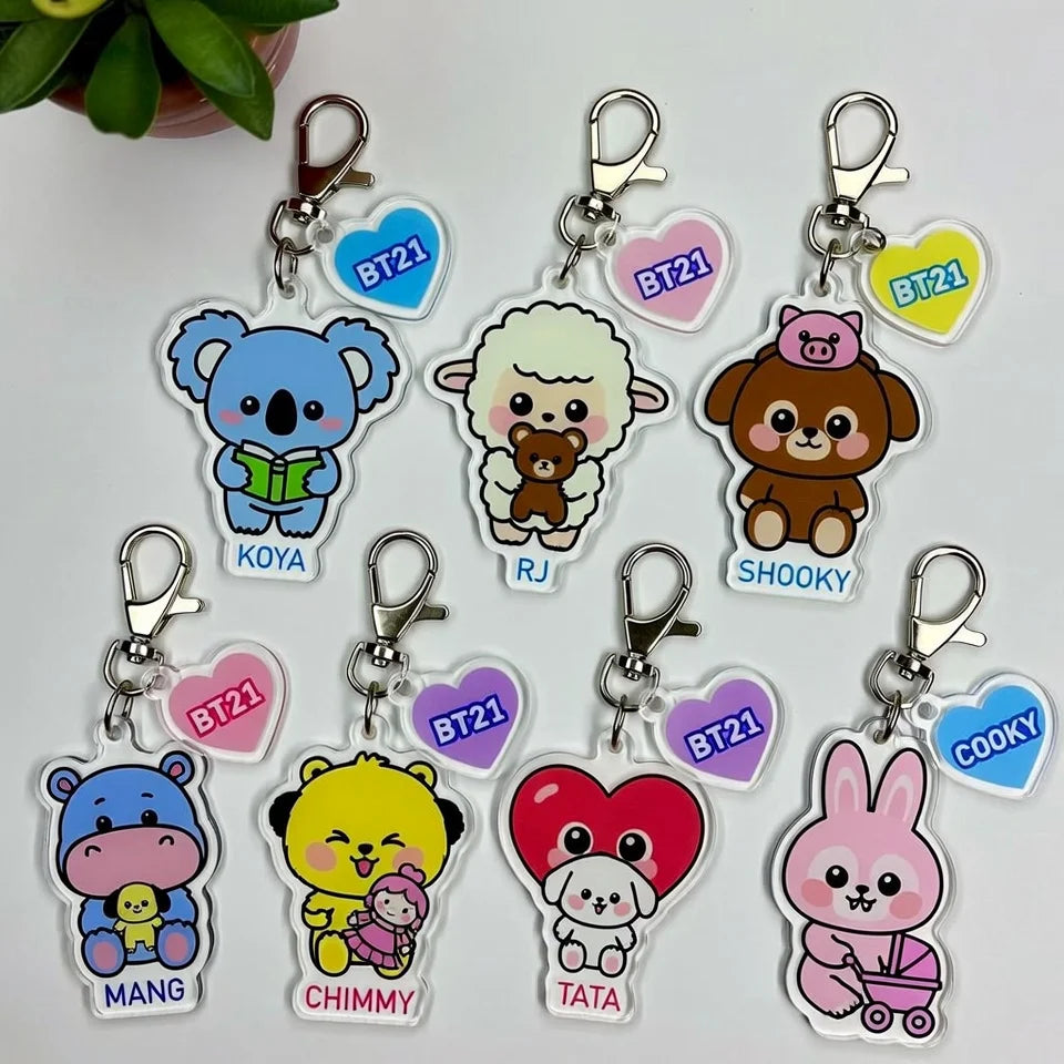 Custom Acrylic Irregular Shape Keychain - Personalized Die Cut Clear Acrylic Keychains with Logo MegaBDM