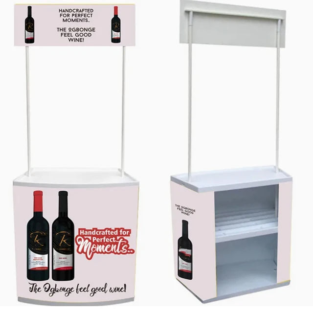 Wholesale Supermarket Trade Show Exhibition Booth Portable Display PP Promotion Counter Table Durable 81x80x39.5cm