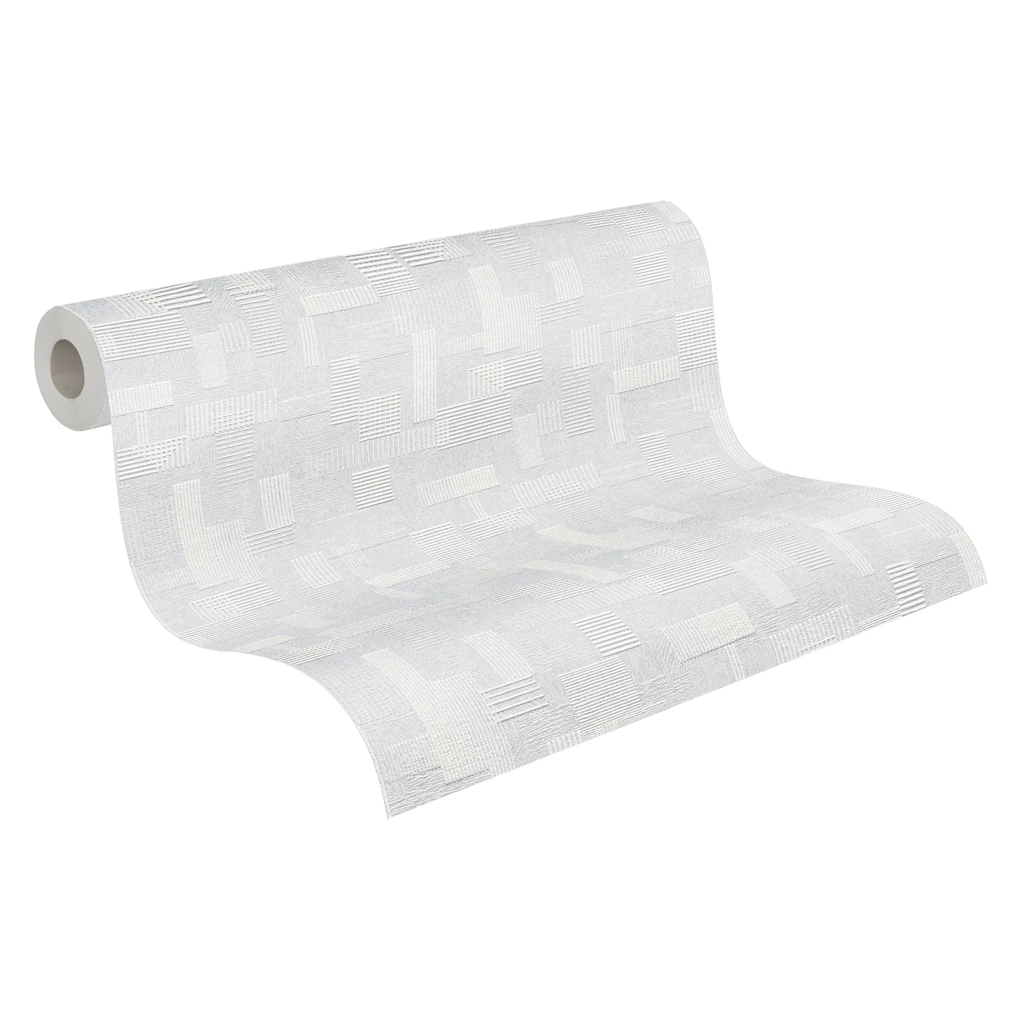 Made in Germany - Coatable Wallpaper rolls Geometric Paintable White Non Woven Vinyl Wallpaper for painting - 2500 x 106 m
