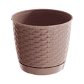 RATOLLA ROUND 1.2L. flower pot dimensions (mm) 145x145x127 Mocca color