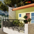 Modern Wrought Iron Balcony Railing for Villas and Multi-Level Homes Enhancing Architectural Harmony with Charm and Protection
