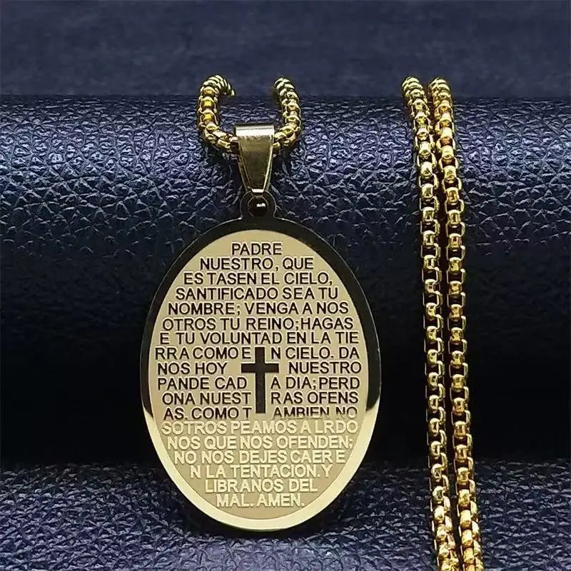 Customized Christian Softball Bat Cross Pendant Bible Poetry Stainless Steel Charm Necklace Box Chain Silver/Gold Fashionable