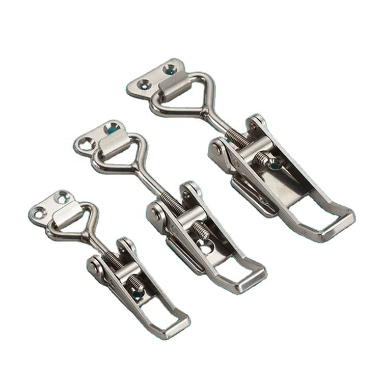 SK3-017 Square Stainless Steel Iron Zinc Plated Customizable Adjustable Toggle Draw Latch Flat Door Installation Chassis Cabinet