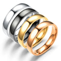 Best Sell Never Rusted Multiple Colors Stainless Steel Fashionable Simplicity 6MM Women and Men Jewelry Coulpe Rings
