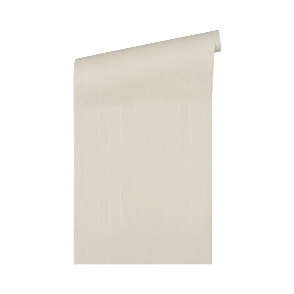Made in Germany - Luxury Wallpaper rolls Geometric Grey White Non Woven Contract Wallpaper Design - 1005 x 053 m