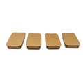 Customized Logo Aluminum Storage Box Nice Gift Mini Canning Jars Golden Color Rectangle Metal Tinplate Tin Box With  Sliding Lid