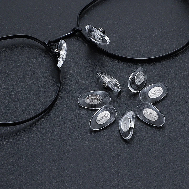 Wholesale Non slip Glasses Metal Core Nose Pads PVC Heighten Nose Pads Glasses Accessories Repair Titanium Nose Pads Eyeglasses