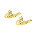 [Private Customization] Fashion Women's Earrings Stainless Steel 18k Gold Plated Custom Name Earrings | 1 PCS Customized