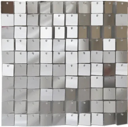 Sliver  Backboard Shimmer Sequin Panel Wall Birthday Wedding Decoration Sequin Wall Backdrop