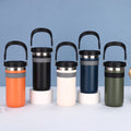 V33 Portable Handle Cup Travel Coffee Mug Hot Ice 550ml Stainless Steel Insulated Water Bottle Thermos Flask With Handle Lid