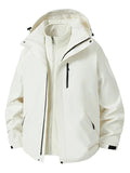OEM Custom logo Embroidery Printed Design Double sided Wear Windproof Mountaineering hooded jacket