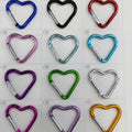 Heart Shape Keychain Clip Aluminum Alloy Carabiner Keychain Clip Spring Snap Hook Loaded Hook for Outdoor